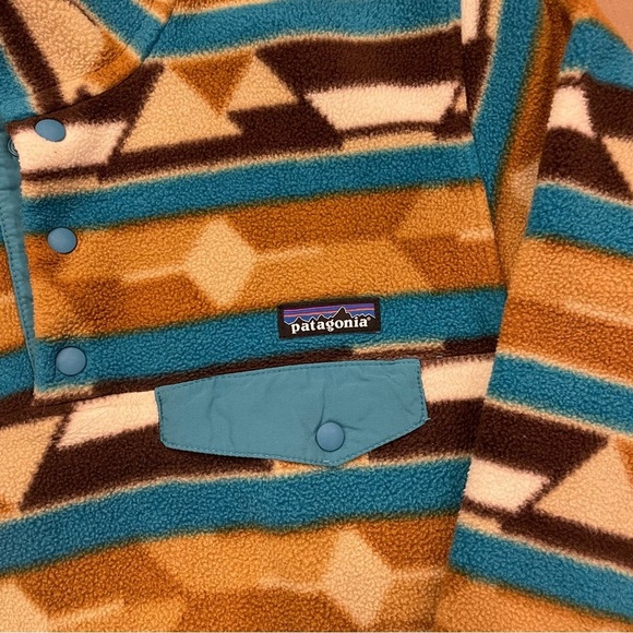 Patagonia Women’s Synchilla Snap-T Pullover Guatemalan Tango Bear Brown Medium - Picture 3 of 9